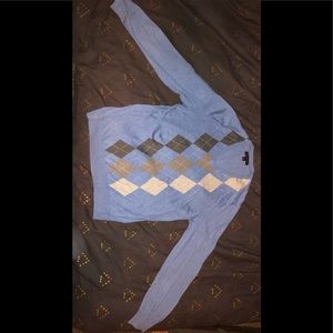 Banana Republic long sleeve Argyle v-neck sweater